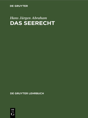 cover image of Das Seerecht